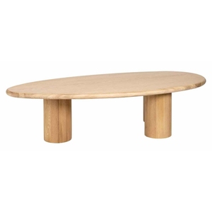 Minimalist Oval Wood Handmade Eco-Friendly <b>Midcentury</b> Modern <b>Coffee</b> <b>Table</b> Living Room Furniture - Product Image 3