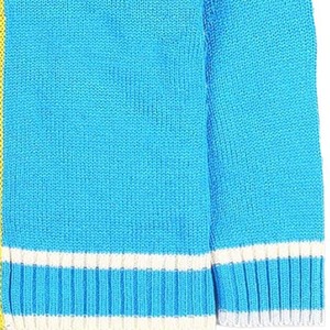 Cárdigan Azul de Punto para Mujer, Cierre de Cremallera, Manga Larga, Cuello en V, Ribete en Color Contrastante, Diseño Totalmente Personalizado, Precio Razonable, Buena Calidad - Product Image 3