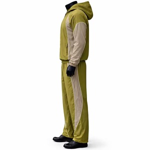 Customized Manufacture Two Piece Splice Color <b>Black</b> Jacket Set Nylon Polyester Streetwear <b>Windbreaker</b> Nylon Tracksuit Men - Product Image 4