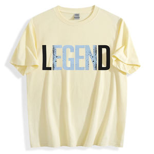Camiseta de Algodón para Hombre Legend Print, Manga Corta, Cuello Redondo, Corte Regular Informal, Tejido Jersey - Product Image 2