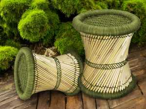 <b>Antique</b> Eco-Friendly Bamboo Ottoman <b>Stool</b> New Style Console for Home Decor Bedroom Outdoor Living Room Apartment - Product Image 4