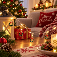 Guirlande lumineuse LED en forme de couronne de Noël, lumières féériques en fil de cuivre blanc chaud pour la décoration intérieure des fêtes, des arbres de Noël et des soirées.