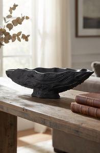 Bol décoratif moderne en métal noir texturé, pour bibliothèque, bureau, ou comme objet de décoration, lot en vrac - Product Image 5