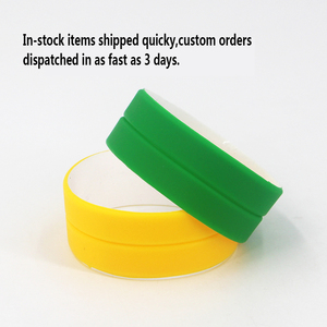 Özel boş silikon bilek bandı kauçuk bilezikler renk kaplı silikon bilekliği - Product Image 3