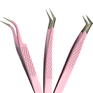 Pince à épiler professionnelle pour extensions de cils, avec logo personnalisé, précision, durabilité, anti-magnétique, pointe lisse de 10 mm, volume, en acier inoxydable, marque privée - Product Image 2