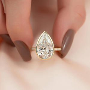 IGI/GIA Lab Grown Cut Diamond Vintage 14k jaune mariage/bague de fiançailles unisexe or blanc fin pour anniversaire fête-digne - Product Image 3