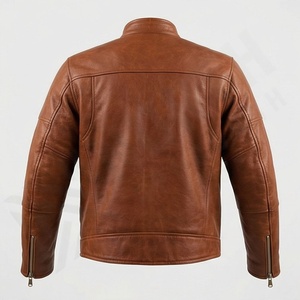 Vestes en cuir pour hommes NAI-0482A, vente en gros, manteaux de moto, vêtements d'extérieur tendance, vêtements de protection pour la conduite, couleur personnalisée - Product Image 2