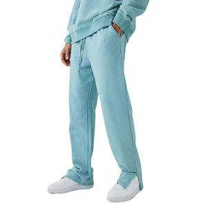 Pantalones Jogger Casuales Rectos para Hombre, de Alta Calidad, con Bordado Desgastado, Lavado Ácido, 100% Algodón Transpirable, Personalizables - Product Image 1