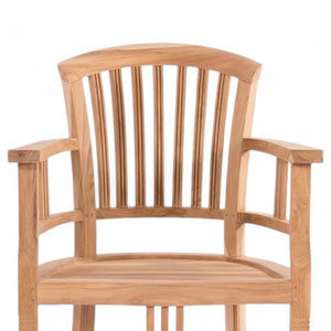 Solid Teak Patio Conversation Set with Three Seat Sofa Lounge Chairs Wide Armrests and Wooden Coffee <b>Table</b> - Product Image 4
