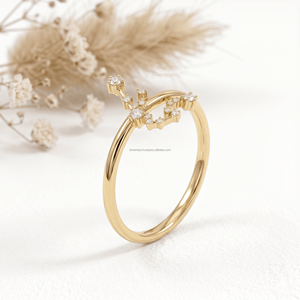 Bague Zodiaque Verseau Certifiée IGI DEF VVS HPHT CVD Or Janvier Février Vision Manifestation Bestseller Cadeau - Product Image 1