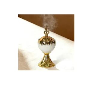 Quemador de incienso redondo de metal plateado resistente con tapa metálica, tamaño pequeño, para el hogar, sala de estar, dormitorio, yoga - Product Image 2