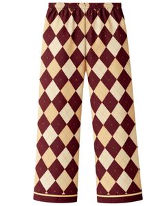 Ensemble de pyjama pour femmes personnalisé en beige bordeaux à motif argyle, manches longues, boutonné, vêtements de nuit en coton doux, ensemble de détente deux pièces - Product Image 6