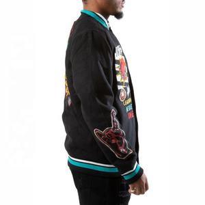 Chaqueta de Béisbol Unisex de Moda, Tejido de Lana Afelpada, Bordado de Letras en Chenilla, Ropa Casual de Invierno - Product Image 3