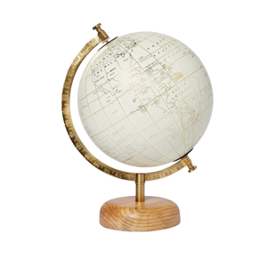 Luxury <b>Desk</b> Globe with Wood Iron & Plastic Stand | Decorative World Map Globe for Office <b>Desk</b>, <b>Study</b> Room & Home Interior - Product Image 1