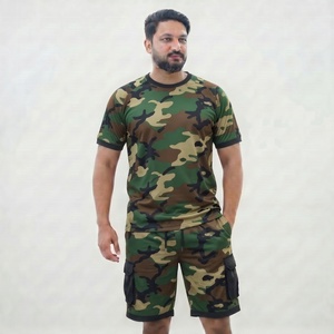 Conjunto de Camiseta Deportiva con Estampado Geométrico Negro y Dorado para Hombre, Tejido de Secado Rápido, Ropa de Verano - Product Image 2
