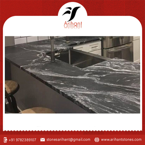 Customized Super Quality <b>Polished</b> <b>Black</b> Forest Granite Slab From Indian Manufacturer - Product Image 6