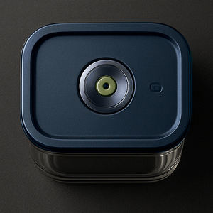 <b>Stackable</b> Micro <b>Storage</b> <b>Box</b> with Vacuum | Tritan Construction 0.6L Capacity 13x13x8cm - Product Image 4