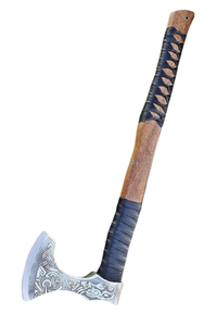 Hacha Vikinga de Alta Calidad Hecha a Mano con Estilo Rockero, Hoja Grabada y Funda de Cuero Hecha a Mano, Precio al por Mayor - Product Image 3
