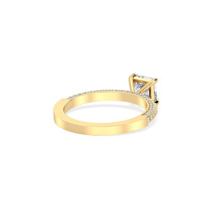 Bague de fiançailles solitaire REYES Classic Design en or massif 14 carats avec diamant de laboratoire HPHT CVD, cadeau idéal, bijoux raffinés pour femmes - Product Image 6