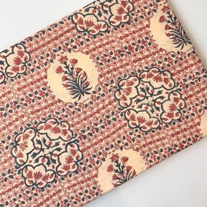 Eco-Friendly Lightweight 100% Cotton Cambric Fabric Traditional Jaipuri Block Print 68x68 Density for Apparel & Home Decor - Product Image 1