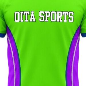Men Neon Green Purple Sublimated Netball Jersey <b>Shorts</b> Set Polyester Athletic Team Uniform Side Stripe Panel Sports Wear - Product Image 5
