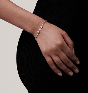 Trendy Design 3 Pear Cut & 22 Round Brilliant Cut Lab Grown Diamond Tennis Bracelet <b>Bangle</b> <b>Gold</b> Luxury IGI Certified for Women - Product Image 6