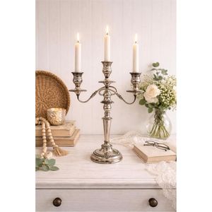 Modern <b>Brass</b> Finish Iron Candelabra Multi-Arm <b>Candlestick</b> <b>Holder</b> Event Party Tabletop Decoration Hotel Hospitality Supplier - Product Image 3