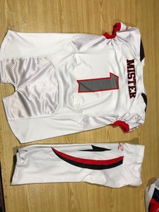 Maillots de football américain personnalisés, chemises rétro imprimées, vestes, shorts, vêtements de sport complets, vintage, 100% polyester respirant - Product Image 1