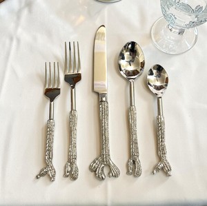 Modern Stainless Steel Salad Servers with Emerald Green Handles 2-Piece Salad <b>Spoon</b> <b>and</b> <b>Fork</b> <b>Set</b> Mirror Polished Metal Cutlery - Product Image 6