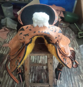 Cuir de vache véritable fabriqué à la main personnalisé Western Pleasure Trail Horse Riding Saddle Cowboy Style Antique Design en vrac - Product Image 6