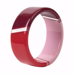 Brazalete de resina hecho a mano colorido, brazaletes gruesos de moda para mujer, joyería llamativa y accesorios de moda - Product Image 6