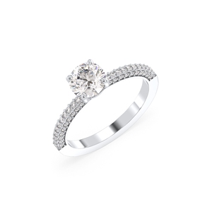 Bague solitaire REYES en moissanite certifiée GRA de haute qualité, en argent sterling 925, cadeau de fiançailles et de mariage, bijoux fins pour femmes - Product Image 1