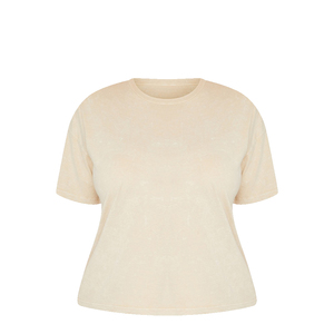 Camisetas de mujer con lavado ácido, colores y diseño personalizables, de alta calidad, cómodas, de corte regular, colección de verano. - Product Image 6