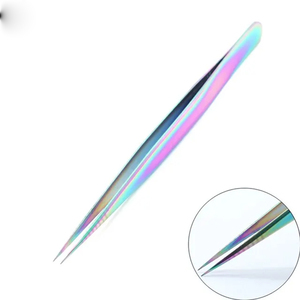 Pince à épiler pour extensions de cils en gros, marque privée, outils de maquillage, acier inoxydable, haute qualité - Product Image 5