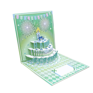 Biglietti d'Auguri 3D Pop-up di Lusso con Luce LED, Candela Soffiabile, Decorazioni per <span class=keywords><strong>Compleanno</strong></span>, Regali per Donne - Product Image 1