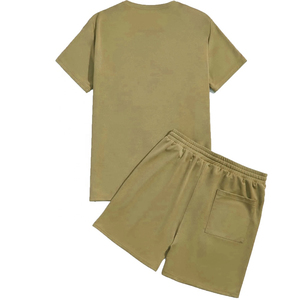 Ensemble de shorts grande taille pour hommes, survêtement d'été surdimensionné L-5XL, vente en gros, personnalisable OEM, ensemble de shorts grande taille et très extensibles pour hommes - Product Image 6