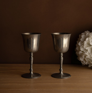 200ml Hand Engraved Brass Chalice <b>Goblet</b> Reusable Siler Finish Round Cold Drink <b>Glass</b> for Home Bar & Decor Use - Product Image 2