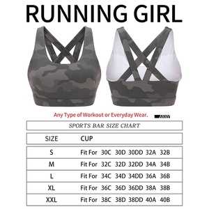 Professional Plus Size Sports <b>Bra</b> Seamless Leopard Camouflage Padded Sports <b>Bras</b> with <b>Cups</b> Protection for Women Gym Workout - Product Image 5