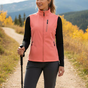 Chaleco Softshell Personalizado para Mujer, Sin Mangas, Impermeable, Cortavientos, Chaqueta para Exteriores con Logotipo, Fabricante OEM - Product Image 5