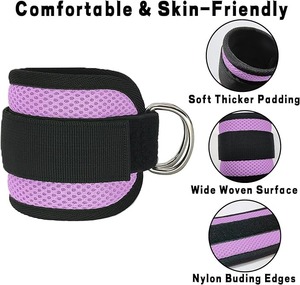 Commercial Gym Ankle Straps for Cable <b>Machine</b> <b>Glute</b> Kickback Leg Workout Equipment with Adjustable Fit and Soft Padding - Product Image 5