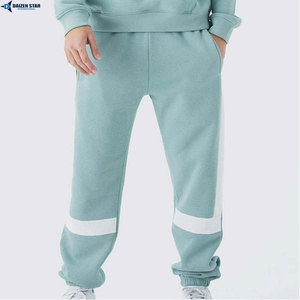 Unisex Light Blue Color Blocking Hooded Tracksuit Full Sleeve Solid Casual Autumn Wear With Side Pockets Regular Fit - Product Image 4