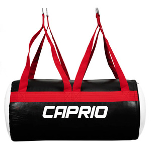 Caprio Sac de frappe sur pied personnalisé rouge et noir en cuir synthétique de qualité supérieure, robuste et durable, avec fermeture auto-agrippante pour le karaté - Product Image 3