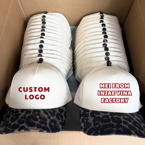 Casquette Trucker à 5 Panneaux Bicolore avec Logo Personnalisé, Visière Léopard, 100% Coton, Casquette Snapback avec Logo Brodé pour Adultes Unisexe - Product Image 4