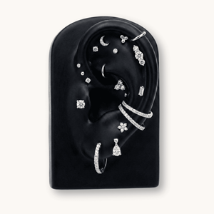 Pendiente de Oro Sólido de 14k con Diamante Cultivado en Laboratorio, Roscado Internamente, con Parte Trasera Plana, Joyería Fina, Piercing con Diamante de Laboratorio para Mujer - Product Image 5