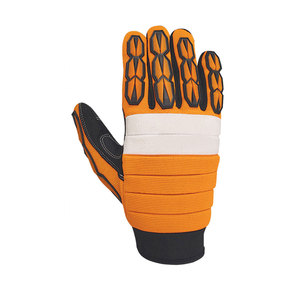 High Visibility PU Leather Work <b>Gloves</b> With Anti-Slip Fingertips Elastic Wristband General Purpose Safety <b>Gloves</b> - Product Image 5