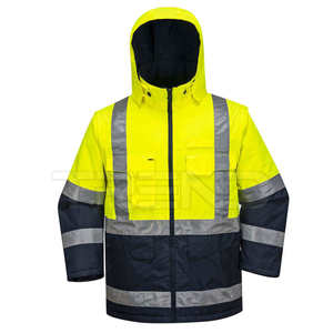 Chaqueta de Seguridad de Alta Visibilidad, Cómoda, con Paneles en Contraste, Diseño Reflectante, Material de Poliéster, Personalizable, Ropa de Trabajo Protectora para Hombre - Product Image 3