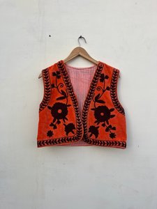 Embroidered Velvet Vest Retro Autumn Winter <b>Jacket</b> <b>Short</b> <b>Jacket</b> Statement Outerwear Coat Velvet Blazer Unisex <b>Jacket</b> Gift - Product Image 2