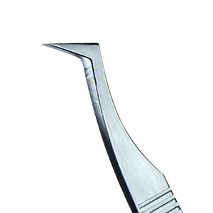 Pince à épiler professionnelle UBI 4,5 pouces à pointe incurvée en acier au carbone pour extensions de cils et faux cils, outil de retrait et de coupe - Product Image 4