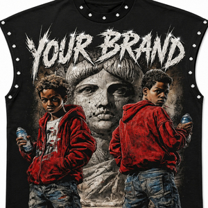 SHY SPORTS Camiseta sin mangas personalizada con impresión DTG, 100% algodón jersey, tela suave ecológica, estilo vintage, para unisex. - Product Image 1