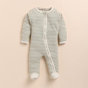 Dewkist Stripe Premium Quality Bamboo Elastano Footed Sleepsuit Ropa interior de bebé - Product Image 1